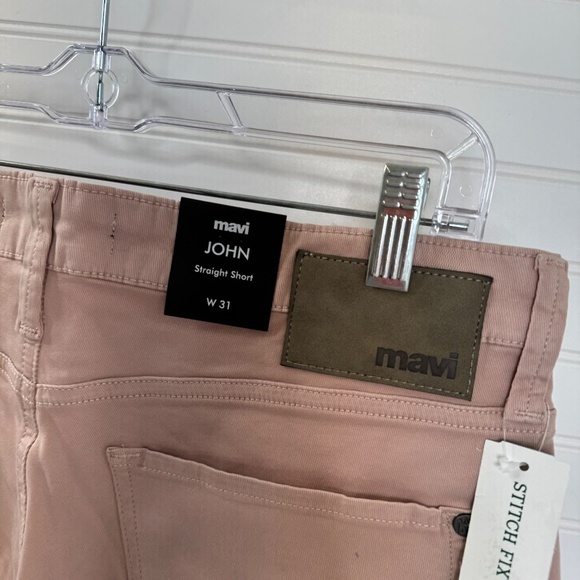 NEW Mavi John Straight Leg Shorts Blush W31 L11 - Picture 4 of 6